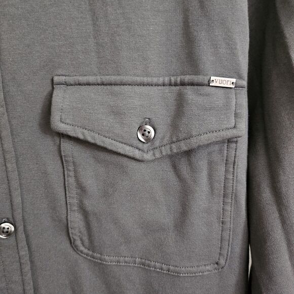 Vuori Shirt Boulevard Jacket Mens Medium Gray Button-Up Performance Shacket NWT‎ - Picture 4 of 10